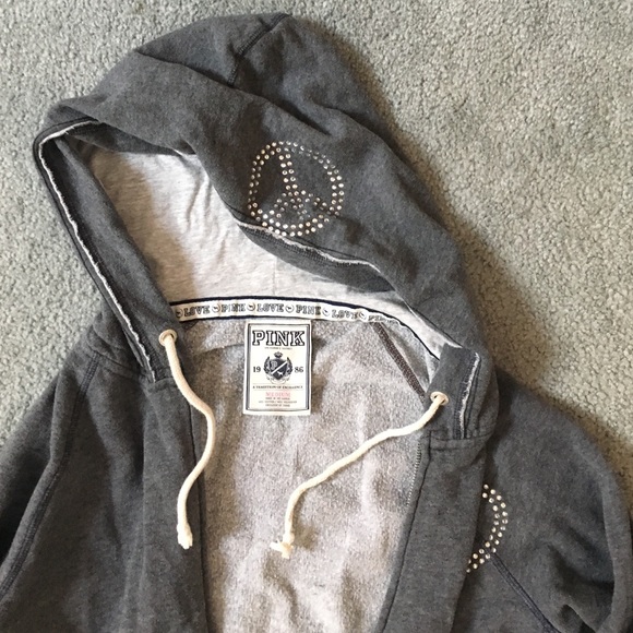 Love pink zipper up jacket - Picture 3 of 5